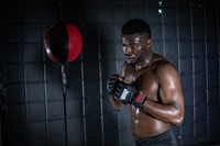 Gorilla Wear Berea MMA Handschoenen (Zonder Duim) - Zwart/Wit