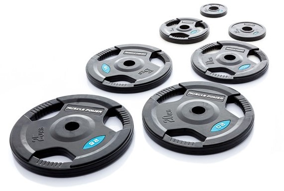 Muscle Power Rubber Halterschijf (50 mm)