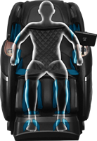 TotalSeat Massagestoel Flavia - Zwart-3