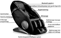 TotalSeat Massagestoel Palma - Zwart-2