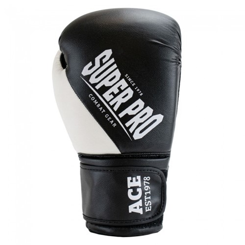 Super Pro Combat Gear Ace (Kick)Bokshandschoenen - Zwart/Wit-2