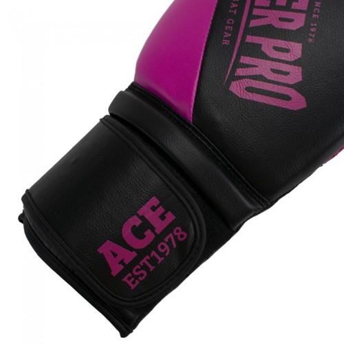 Super Pro Combat Gear Ace (Kick)Bokshandschoenen - Zwart/Roze