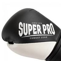 Super Pro Combat Gear Ace (Kick)Bokshandschoenen - Zwart/Wit