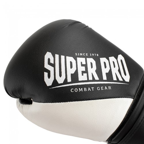 Super Pro Combat Gear Ace (Kick)Bokshandschoenen - Zwart/Wit