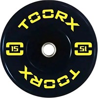 Toorx Fitness Bumper Plate - Olympische Halterschijf - 15 kg