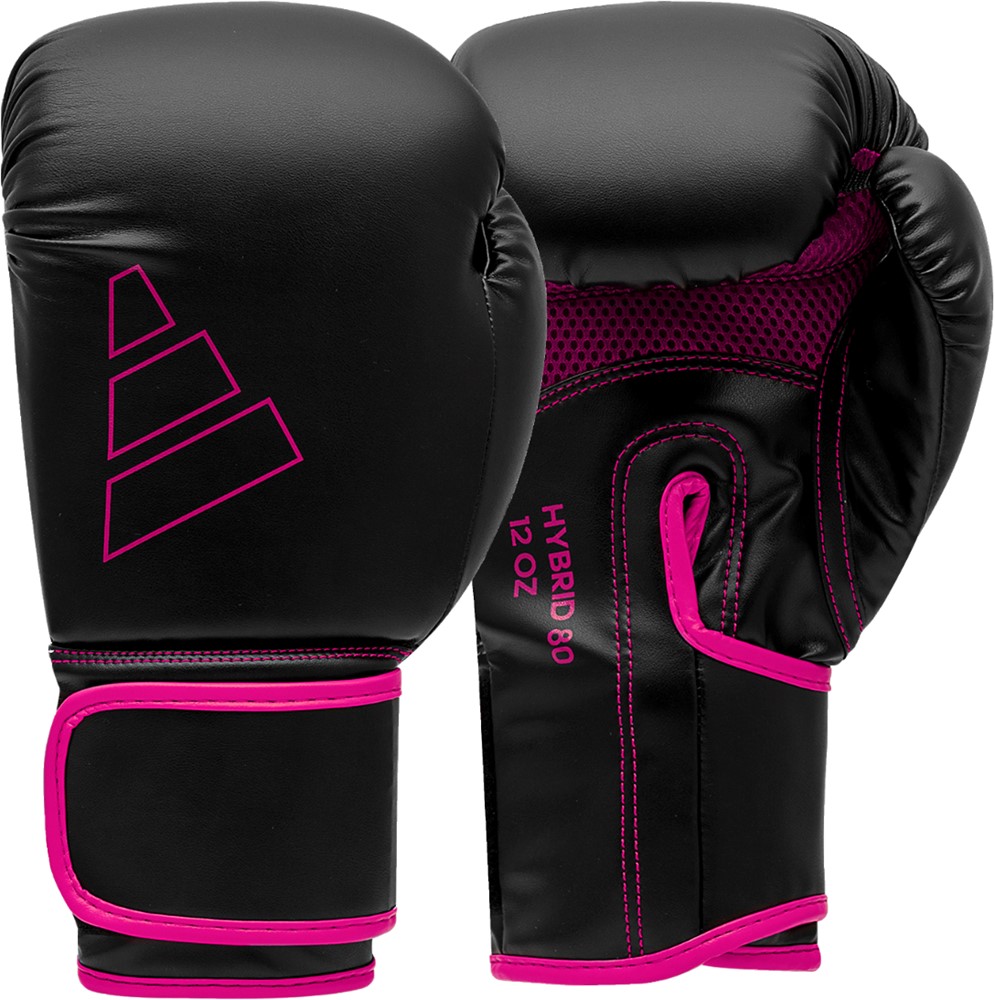 Adidas Bokshandschoenen Hybrid 80 - Zwart/Roze - 6 oz