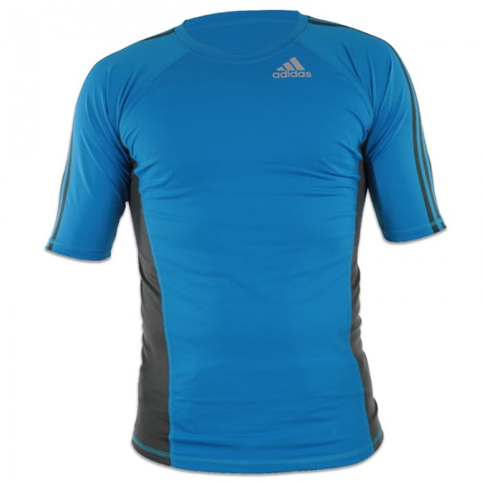 Adidas Transition Rashguard Korte Mouw Blauw-Grijs