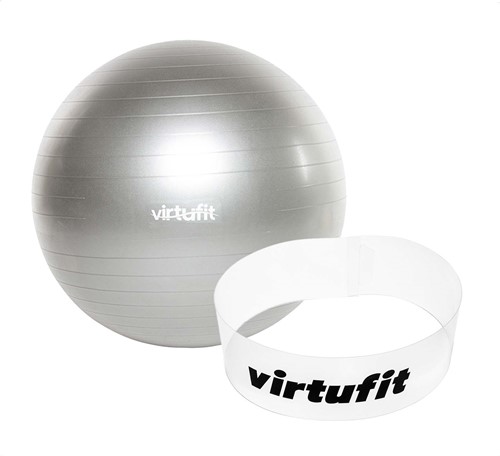 VirtuFit Anti-Burst Fitnessbal Pro met Balhouder - Grijs