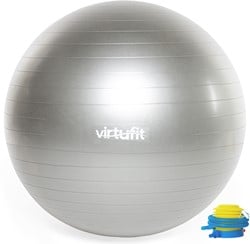 VirtuFit Anti-Burst Fitnessbal Pro - Gymbal - Swiss Ball - met Pomp - Grijs - 55 cm