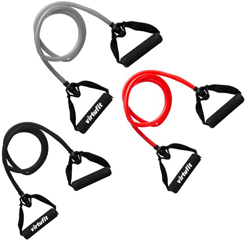 VirtuFit Weerstandskabels Set - Met Handvaten - 3 Stuks