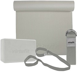 VirtuFit Premium Yoga Set - 4-Delig - Natural Grey