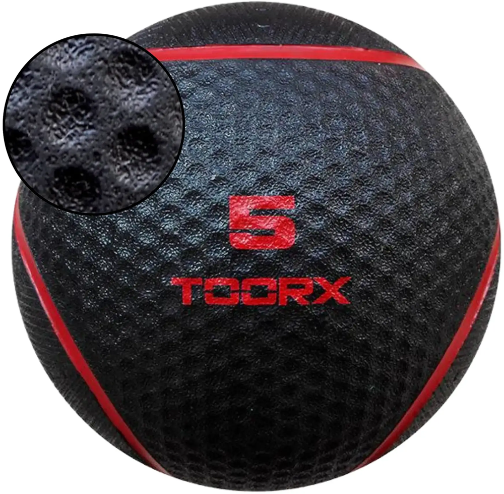 Toorx Fitness Medicine Ball - Zwart/Rood - 5 kg