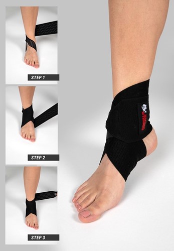 Gorilla Wear Ankle Wraps - Zwart-3