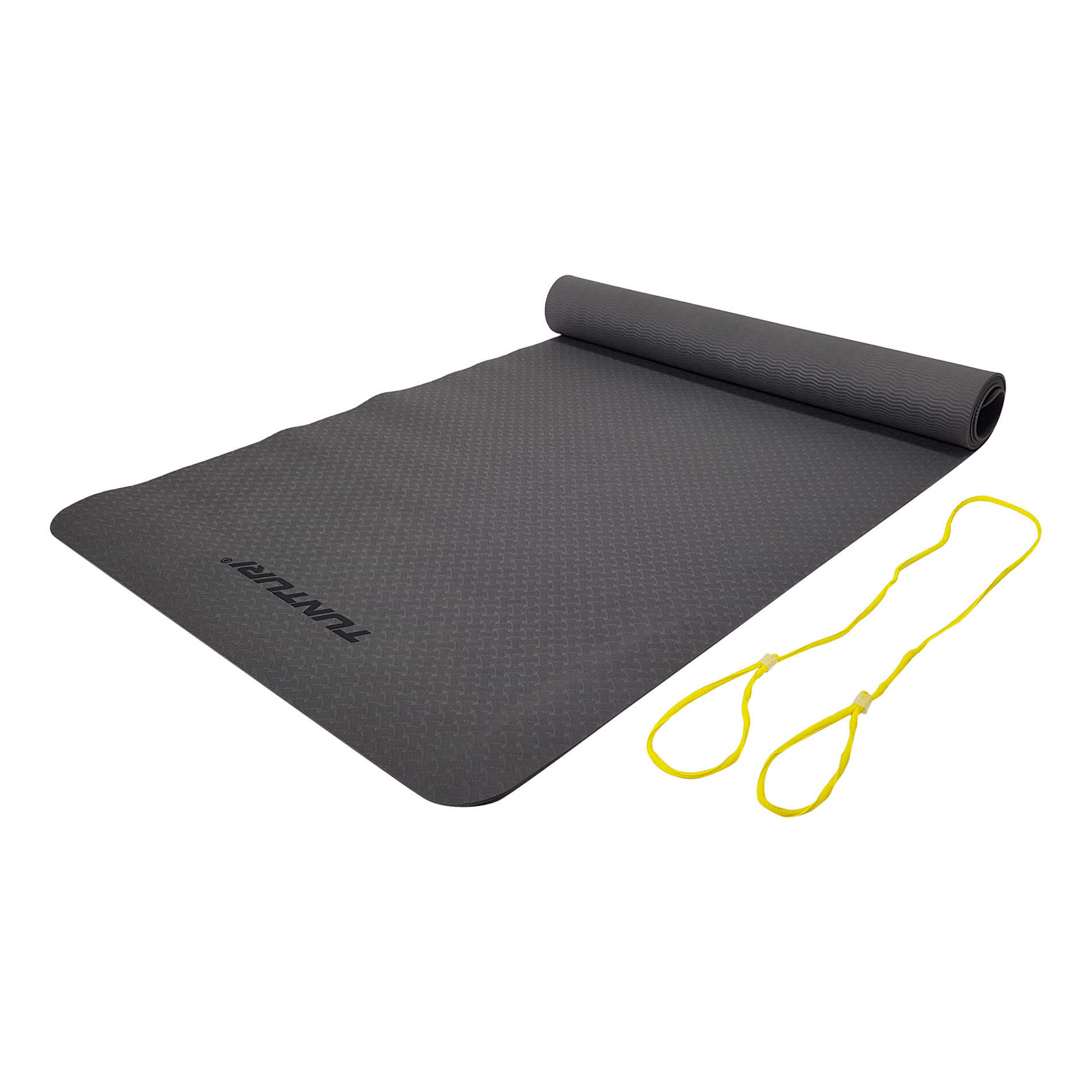 Tunturi TPE Yogamat Fitnessmat 183 x 61 x 0, 4 cm Antraciet online kopen