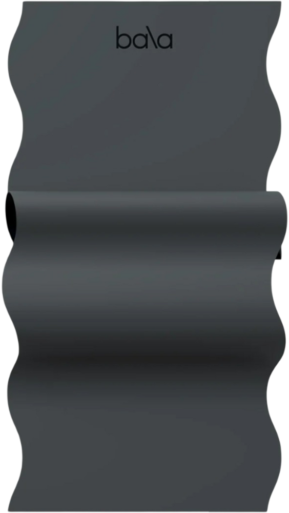 Bala The Wavy Mat - Yoga Mat - Charcoal/Grijs