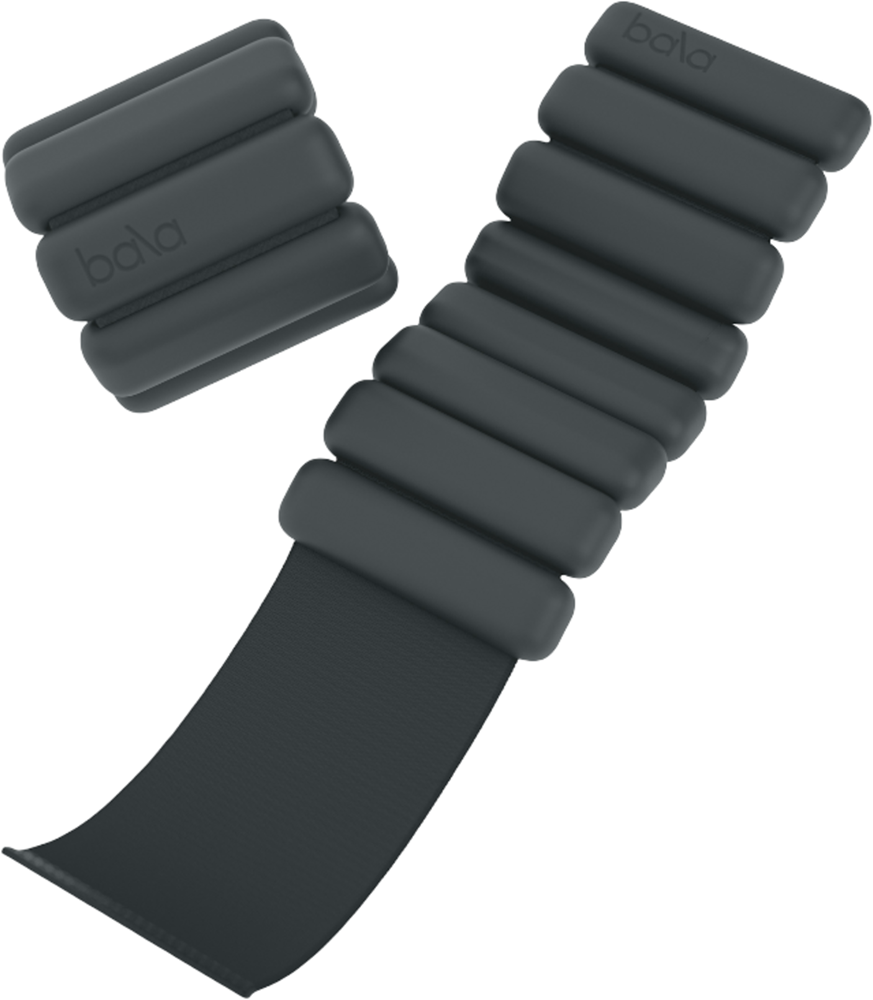 Bala Bangles Enkel- en Polsgewicht - Charcoal/Grijs - 2 x 1 kg