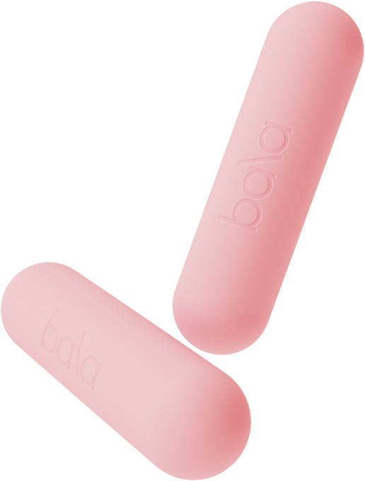 Bala Bars Dumbbells - 2 x 1 kg - Blush/Roze