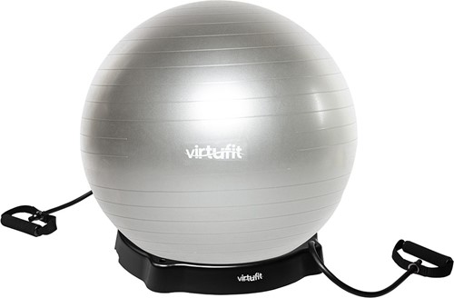 VirtuFit Anti-Burst Fitnessbal Pro met Balschaal - Grijs