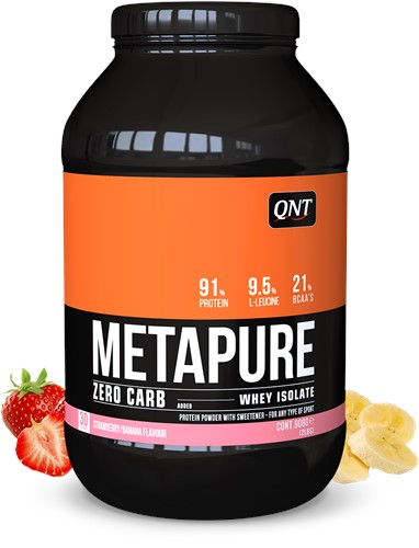 QNT Metapure Whey Protein Isolate - Eiwit Poeder - 908 gr - Strawberry Banana