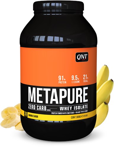 QNT Metapure Whey Protein Isolate - Eiwit Poeder - 908 gr - Banana
