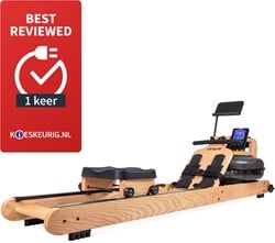 VirtuFit Elite Water Resistance Houten Roeitrainer - Oak - Gratis trainingsschema