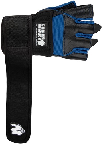 Gorilla Wear Dallas Wrist Wrap Fitness Handschoenen - Zwart/Blauw-2