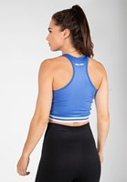 Gorilla Wear Mesa Zip Front Crop Top - Sportbeha - Blauw-2