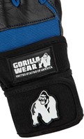 Gorilla Wear Dallas Wrist Wrap Fitness Handschoenen - Zwart/Blauw-3