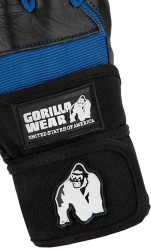 Gorilla Wear Dallas Wrist Wrap Fitness Handschoenen - Zwart/Blauw-3