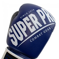 Super Pro Combat Gear Rebel (Kick)Bokshandschoenen - Blauw/Zwart/Wit