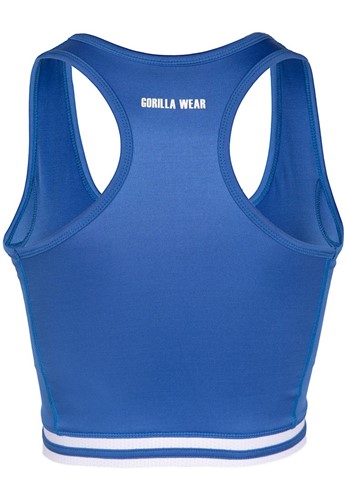 Gorilla Wear Mesa Zip Front Crop Top - Blauw