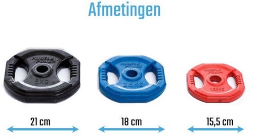 Muscle Power Aerobics Schijven Set Gekleurd - 6 Schijven-2