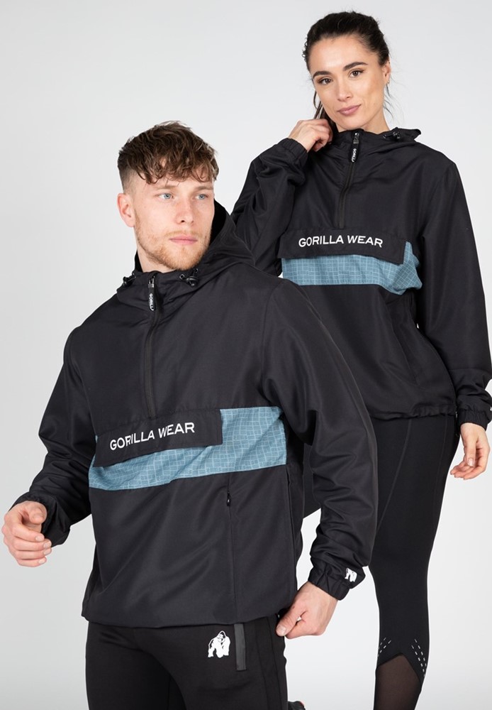 Gorilla Wear Bolton Windbreaker - Unisex Anorak - Zwart - XL
