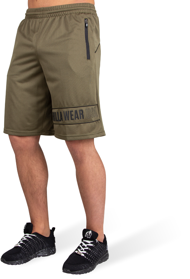 Gorilla Wear Branson Shorts Zwartlegergroen 3Xl gorilla wear kopen in de aanbieding