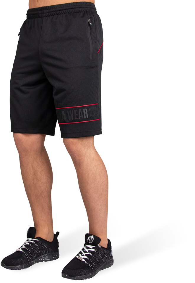 Gorilla Wear Branson Shorts Zwartrood 3Xl gorilla wear kopen in de aanbieding