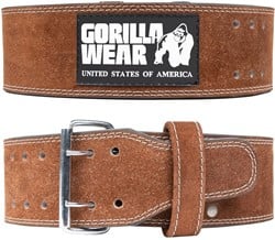 Gorilla Wear Halterriem - 4 Inch Leren Lifting Belt - Bruin