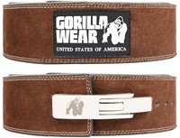 Gorilla Wear 4 Inch Leren Lever Lifting Belt - Bruin - S/M