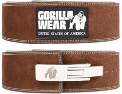Gorilla Wear Halterriem - 4 Inch Leren Lever Lifting Belt - Bruin