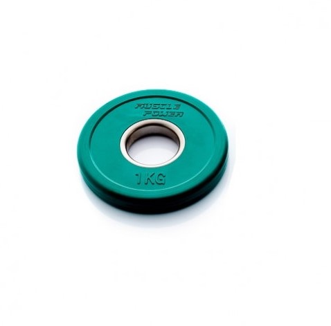 Muscle Power Fractional Olympic Bumper Plate - Halterschijf - 50 mm - 1 kg-2