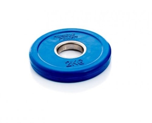Muscle Power Fractional Olympic Bumper Plate - Halterschijf - 50 mm - 2 kg