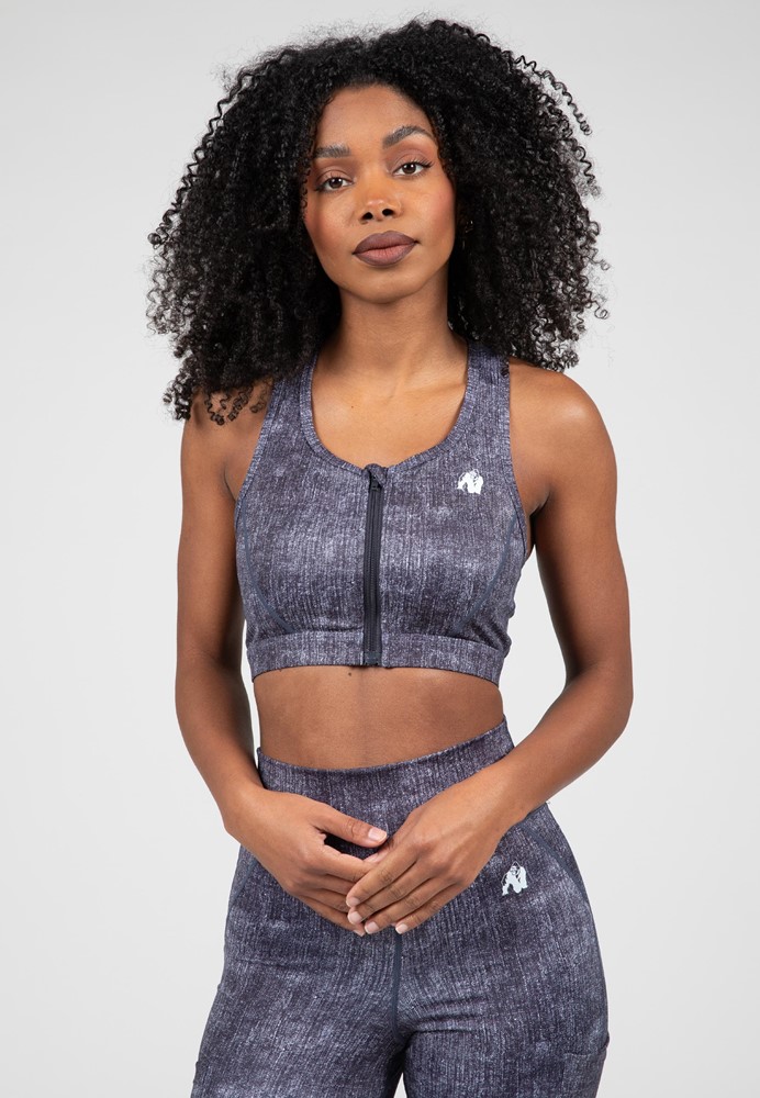 Gorilla Wear Camilla Sportbeha - Denim Blauw - S