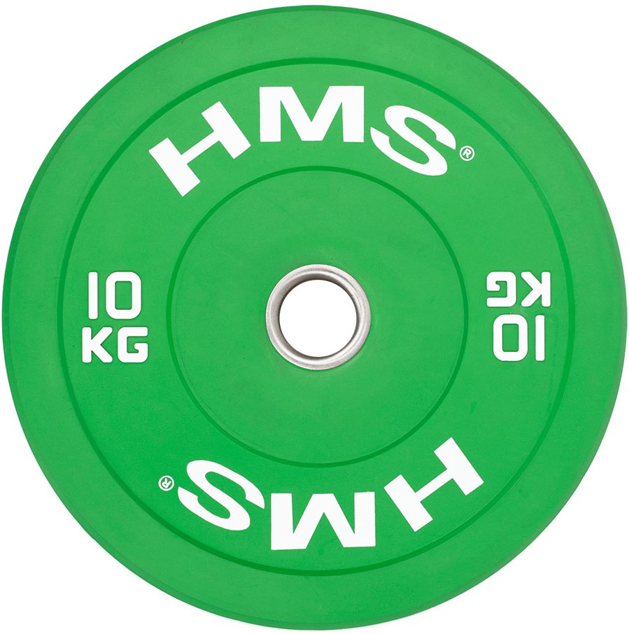 HMS Bumper Plate - Olympische Halterschijf - 10 kg - Groen