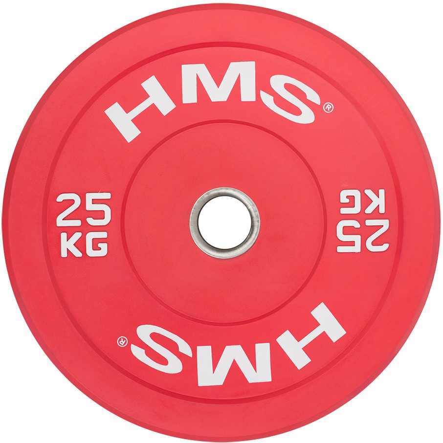 HMS Bumper Plate - Olympische Halterschijf - 25 kg - Rood