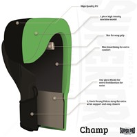 Super Pro Combat Gear Champ (Kick)Bokshandschoenen - Zwart/Wit
