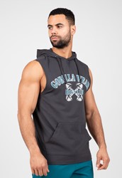 Gorilla Wear Chico Mouwloos T-shirt met Capuchon - Donkergrijs
