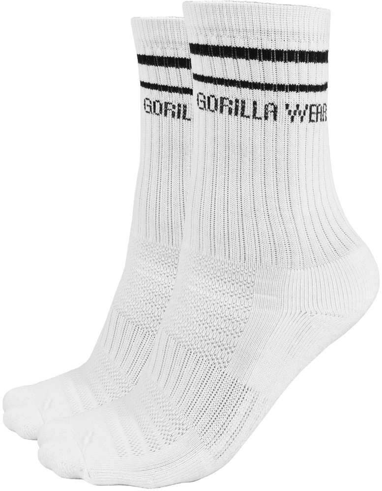 Gorilla Wear Crew Sokken 2-Pack - Wit - EU 39-42