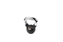 fitnessapparaat.nl Lifemaxx Rubberen Kettlebell - met Chromen Handvat - 8 kg aanbieding