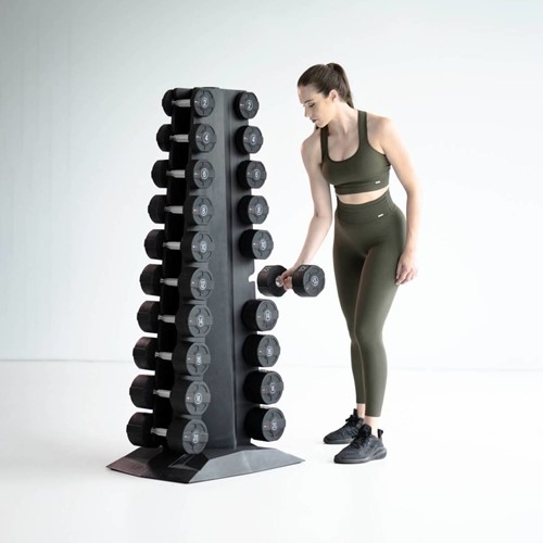Lifemaxx Ronde PU Dumbbell Set - 2 x 56 kg-2