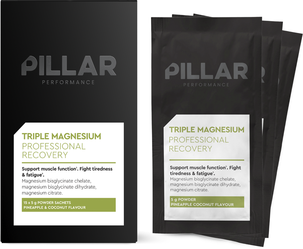 PILLAR Performance Triple Magnesium Travel Pack - 15 x 5 gr - Pineapple&Coconut