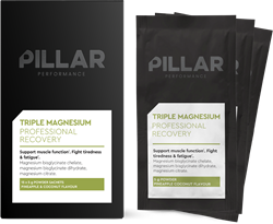 PILLAR Performance Triple Magnesium Travel Pack - 15 x 5 gr - Pineapple & Coconut